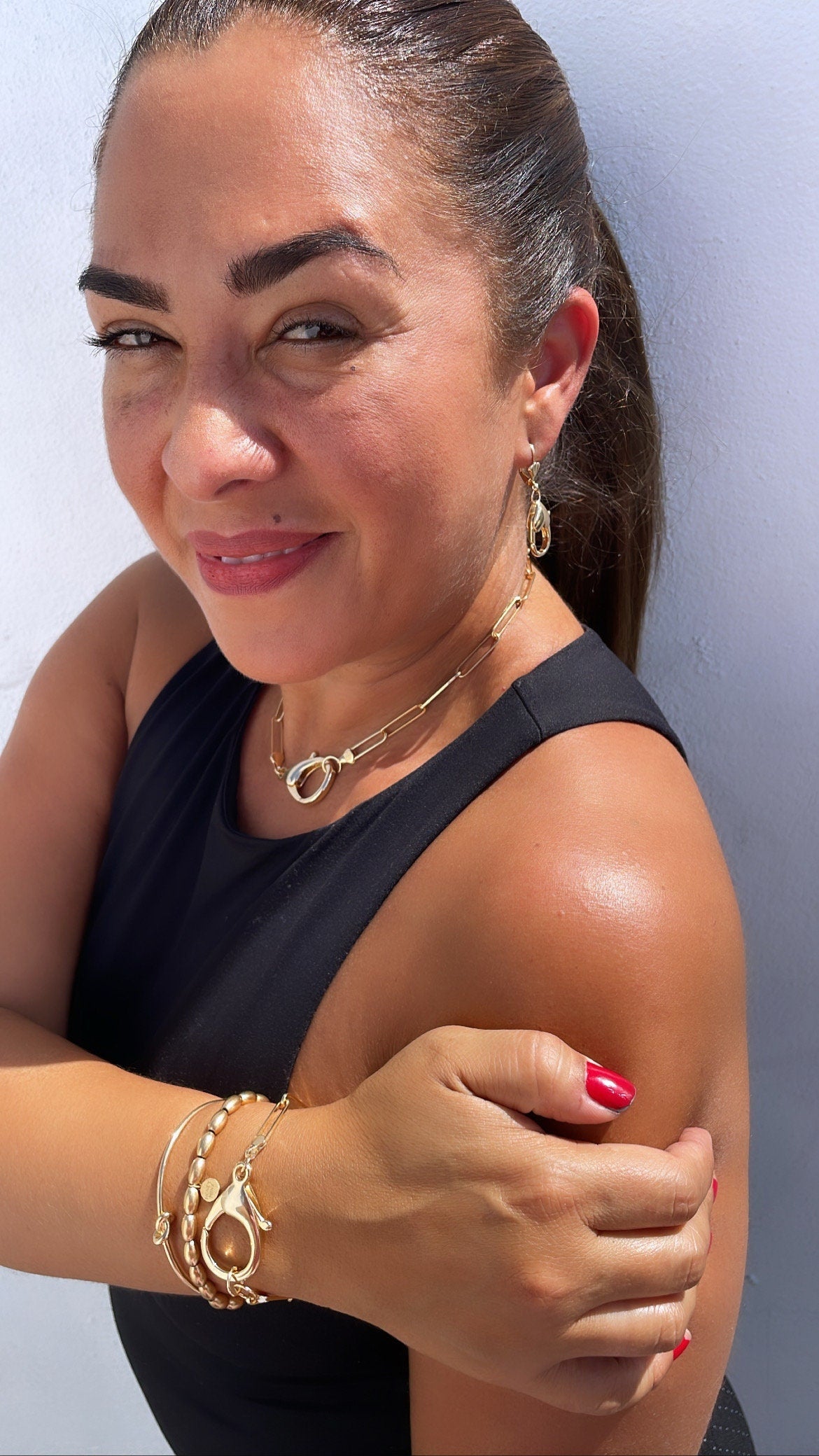 Long Smooth Paper Clip Set With Jumbo Lobster Clasp