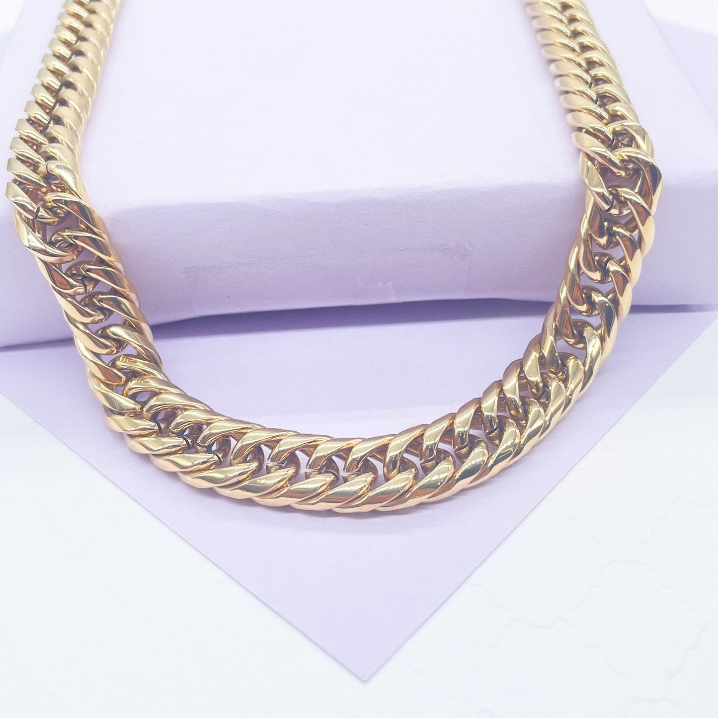 14k Gold Filled 10mm 26 inch Miami Cuban Link Chain, Cuban Necklace, Cadena de Labon Cubano