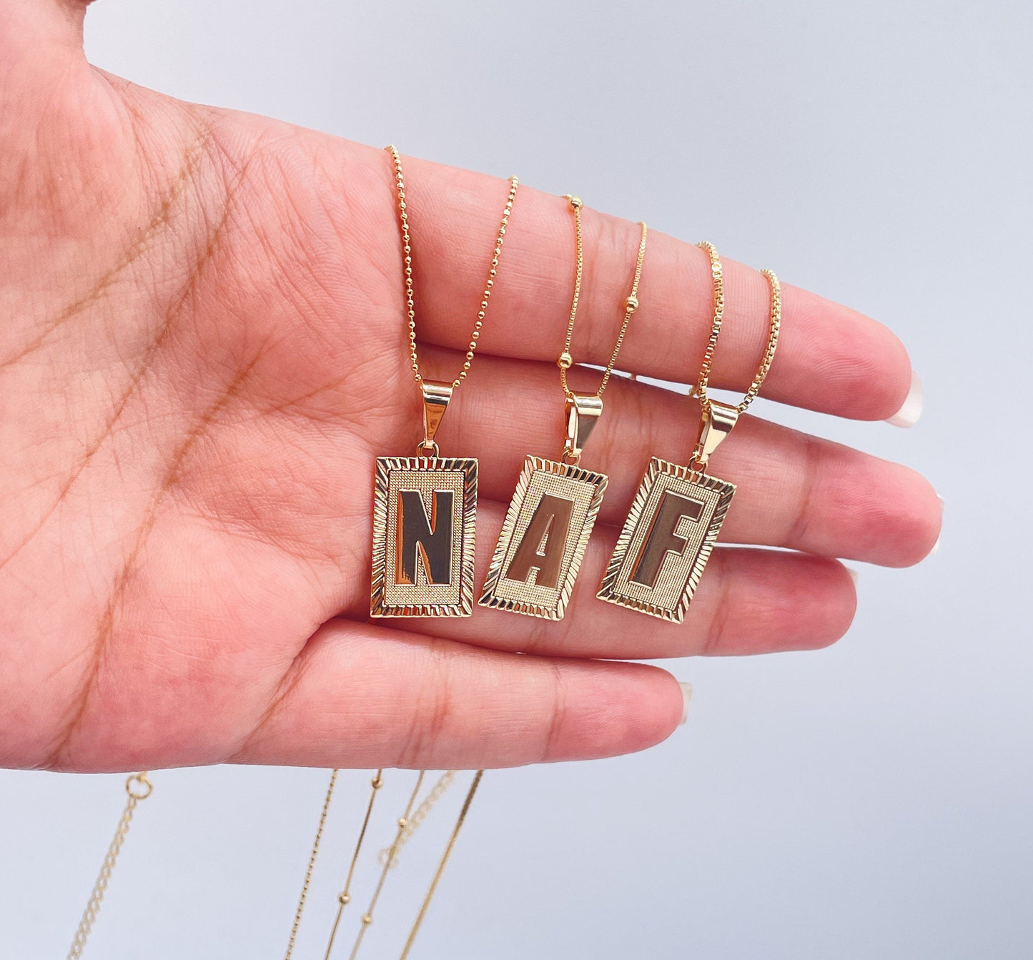 18k Gold Filled Dainty Initial Pendant