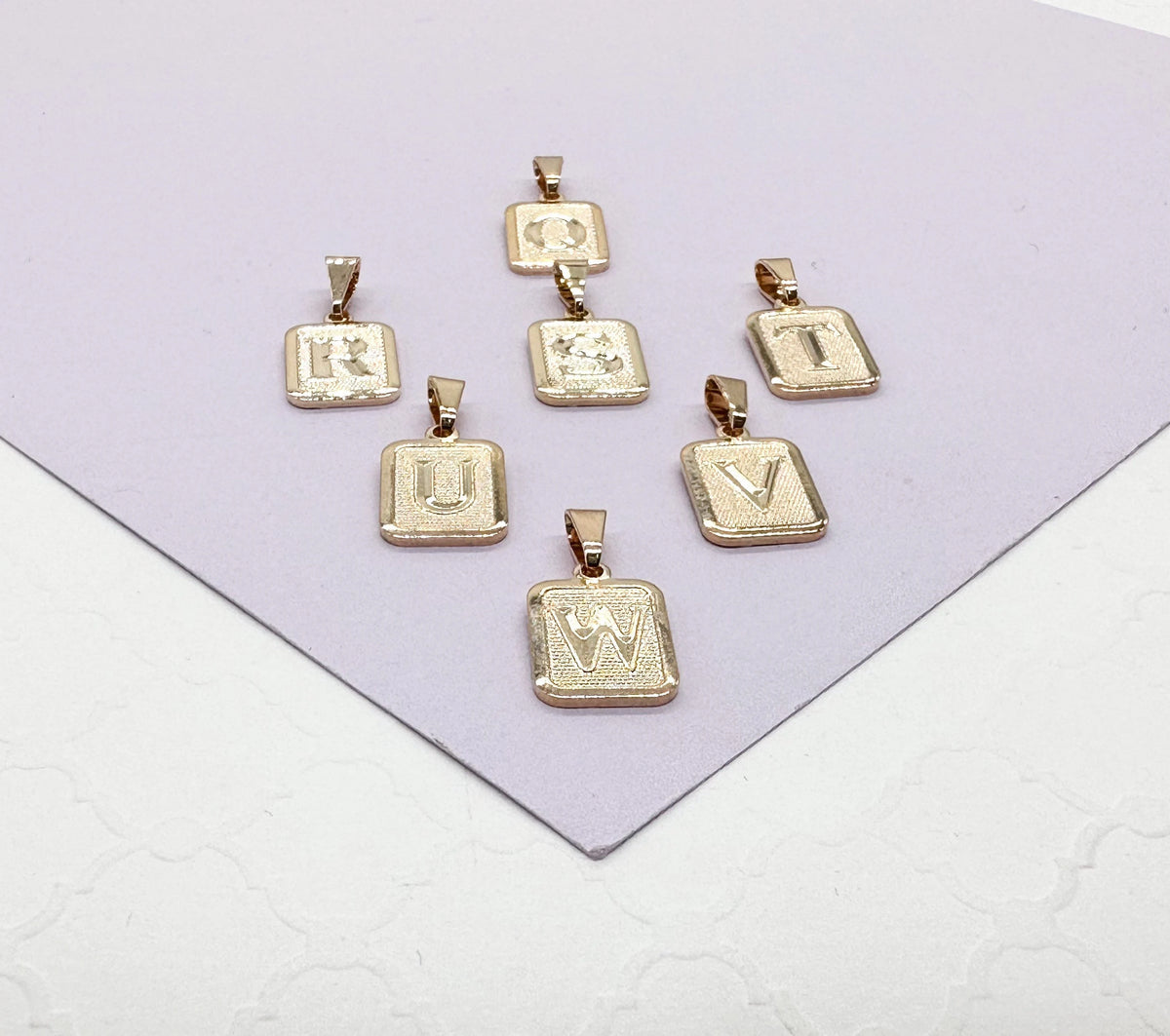 18k Gold Filled Plain Initial Pendant