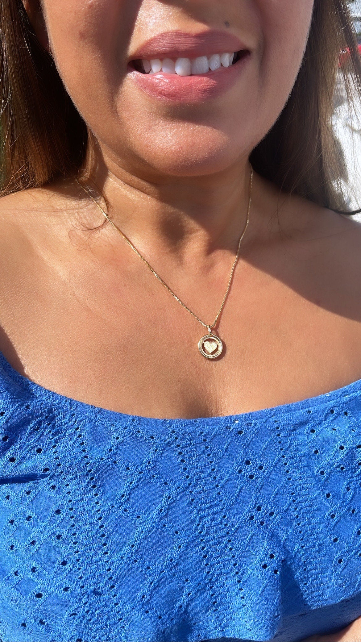 18k Gold Filled Small Circle See Through Pendants