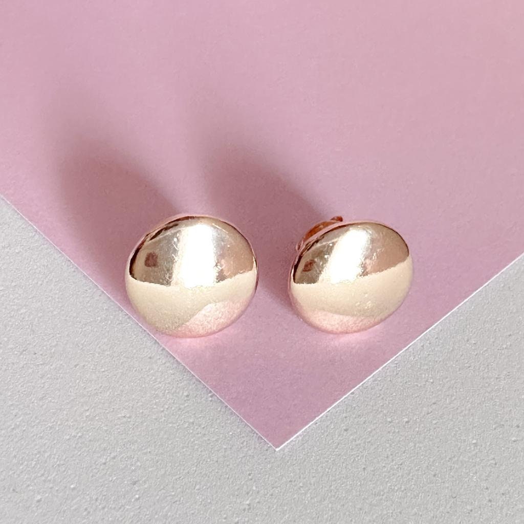 Smooth Plain Heart Stud Earring