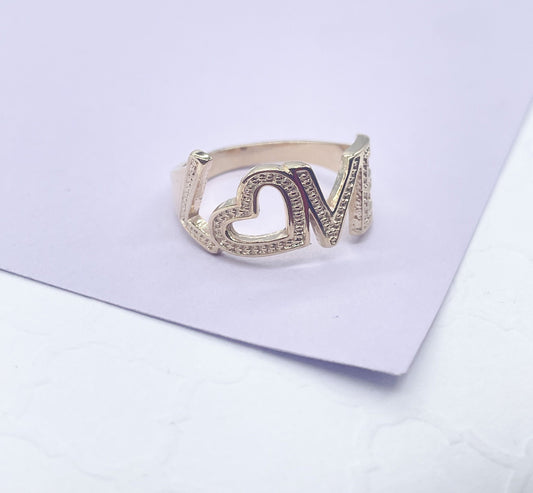 18k Gold Filled LOVE Ring