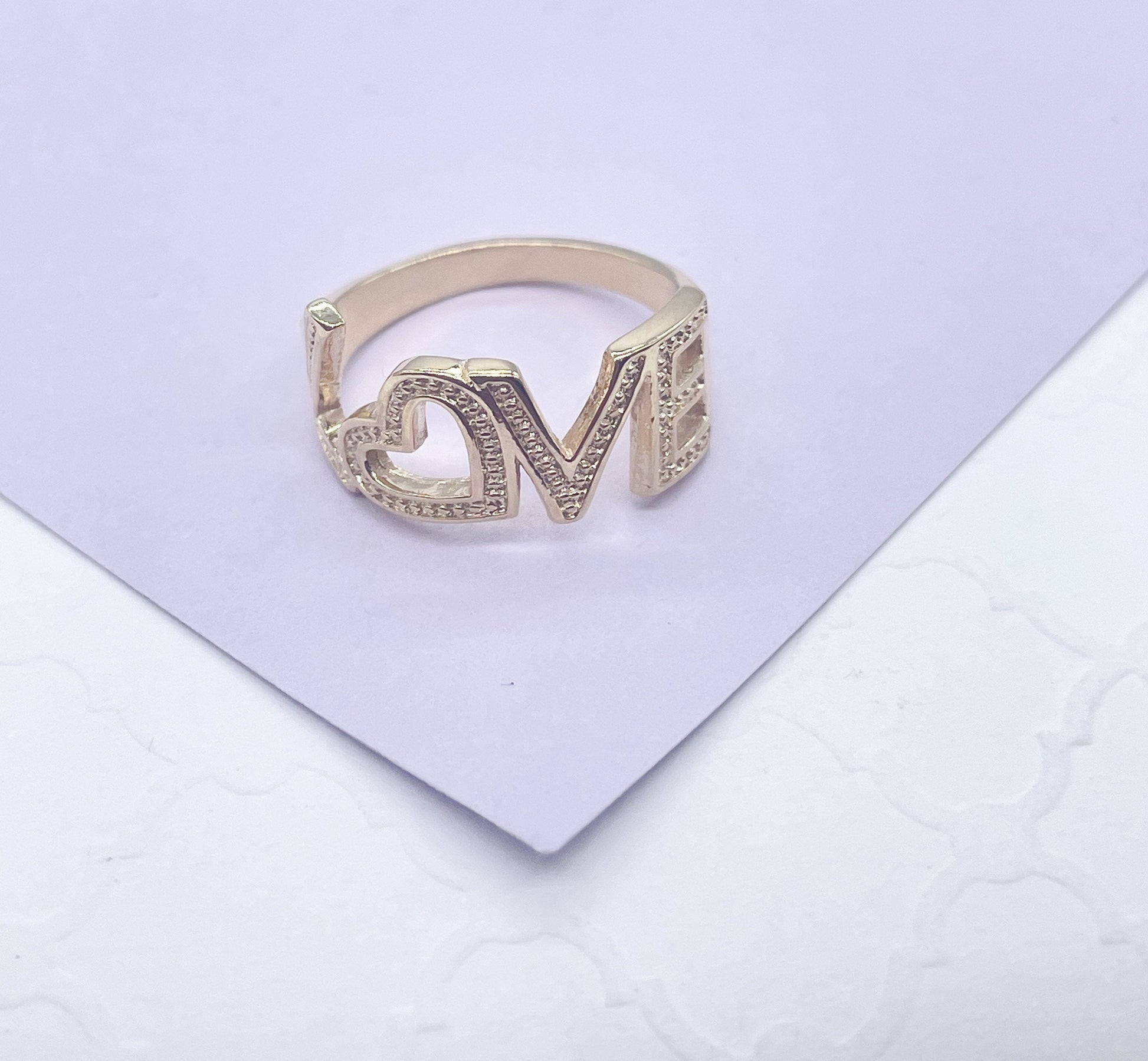 18k Gold Filled LOVE Ring