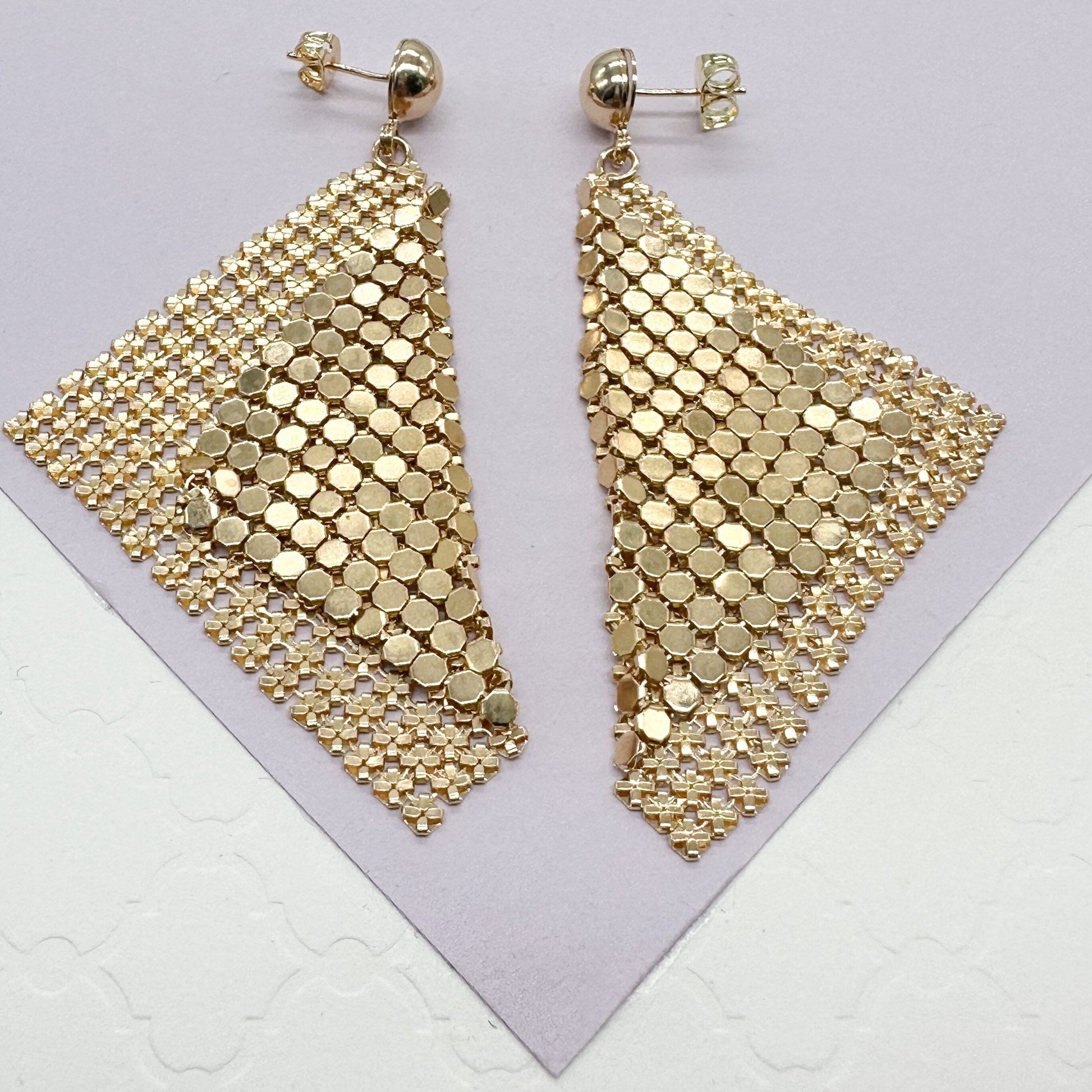 18k Gold Filled Long Chandelier Earrings, Beaded Dangling Earrings