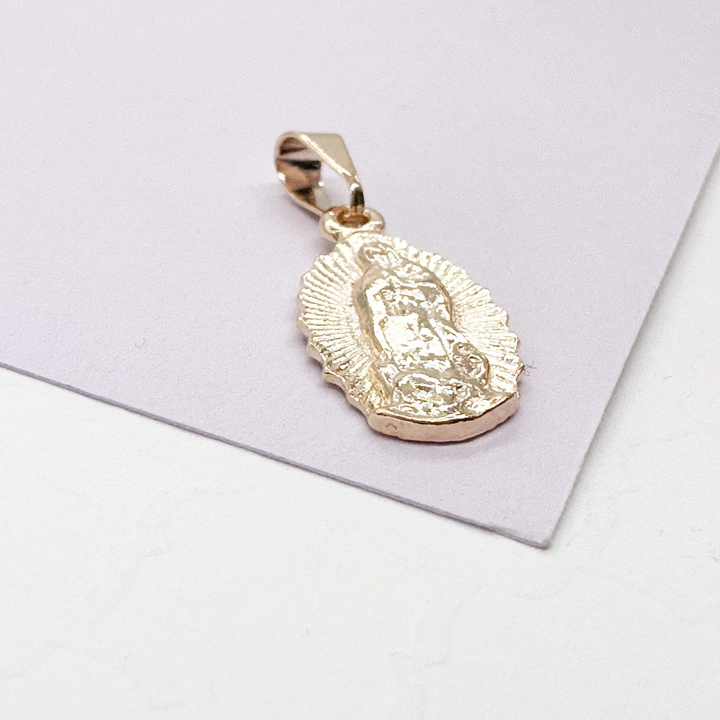 18k Gold Filled Small Plain Guadalupe Pendant