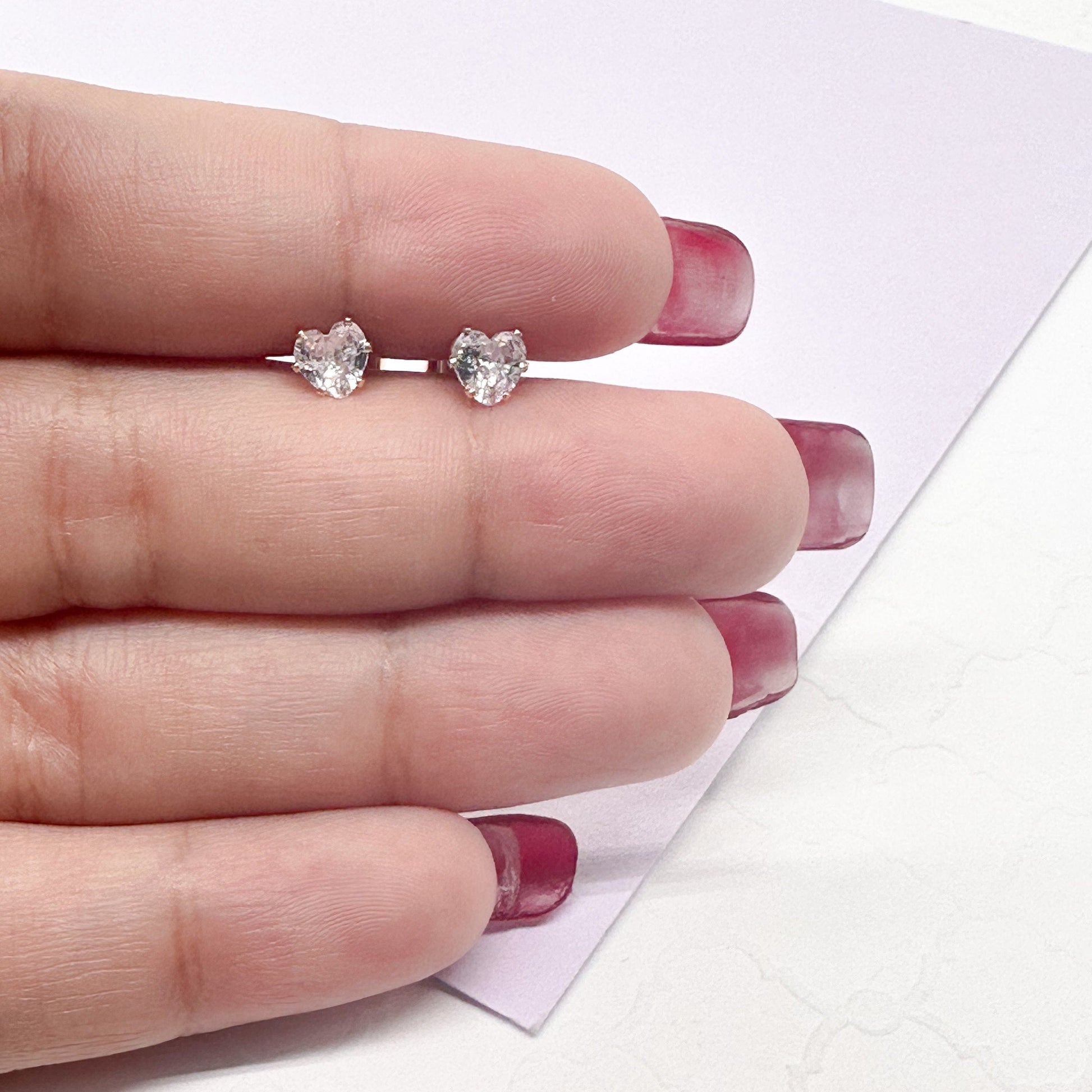 18k Gold Filled Baby Heart Stud Earring