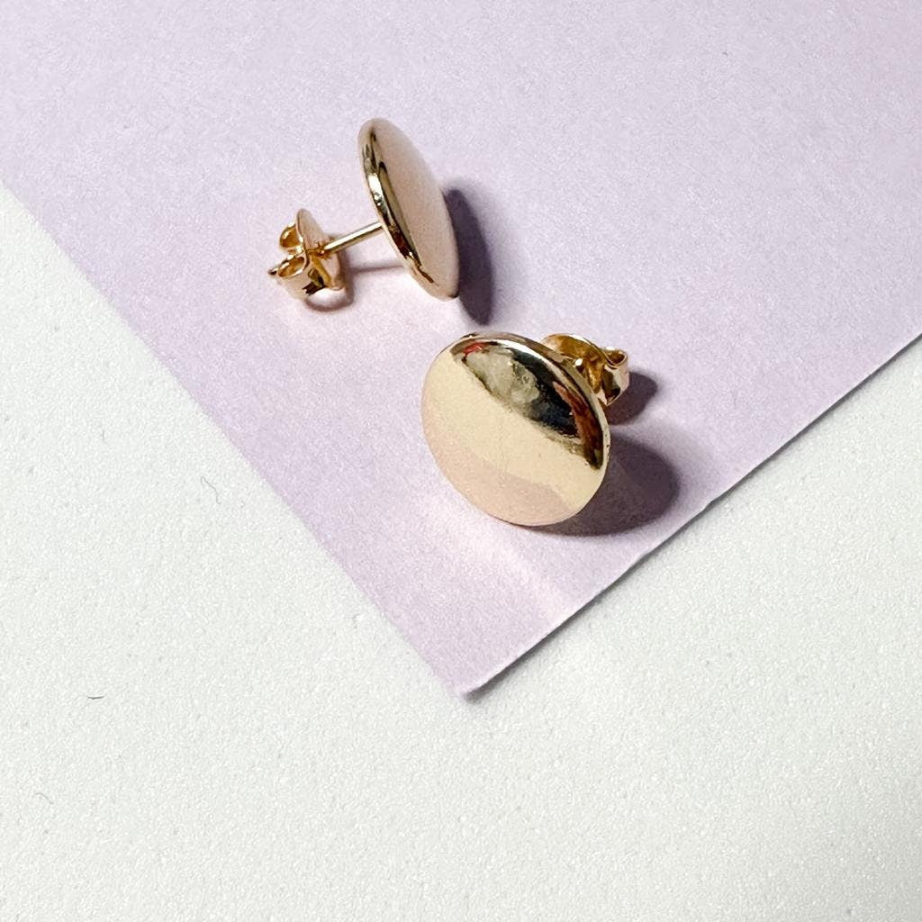 Smooth Plain Heart Stud Earring