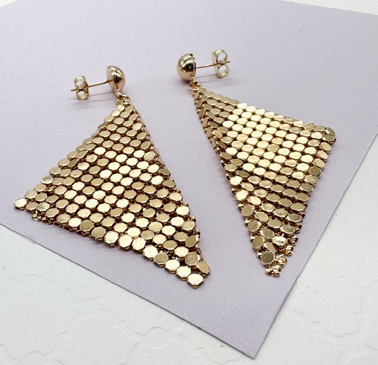 18k Gold Filled Long Chandelier Earrings, Beaded Dangling Earrings