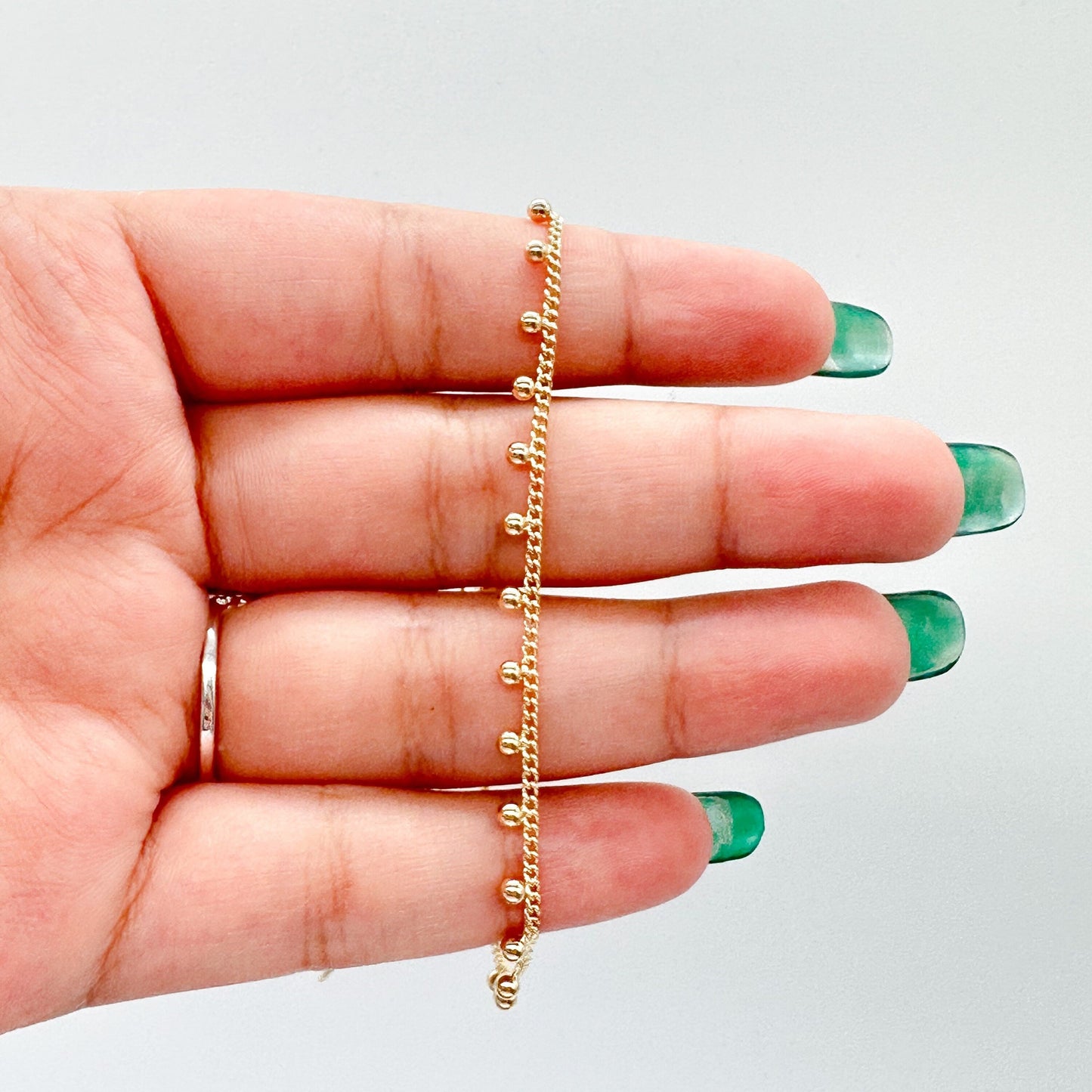 18k Gold Filled Satellite Style Ankle Bracelet