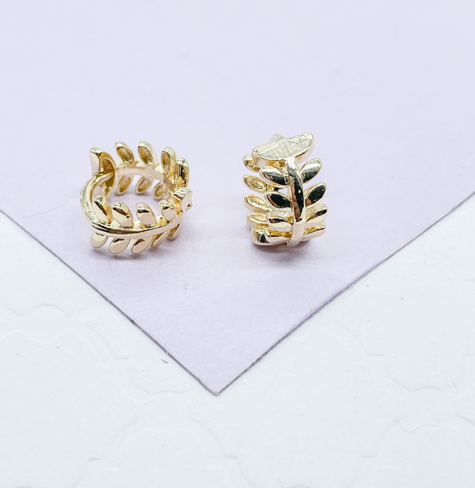 18k Gold Filled Extra Small Tree Leaf Earring
