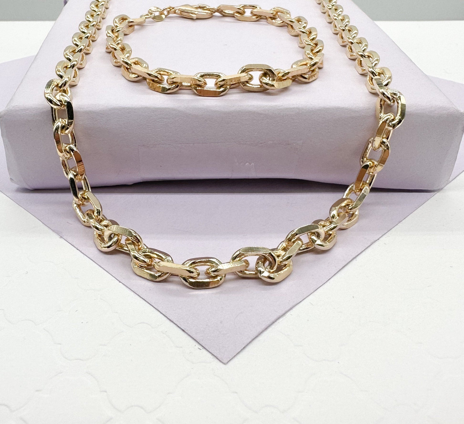 18k Gold Filled Chunky Cable Link Paper Clip