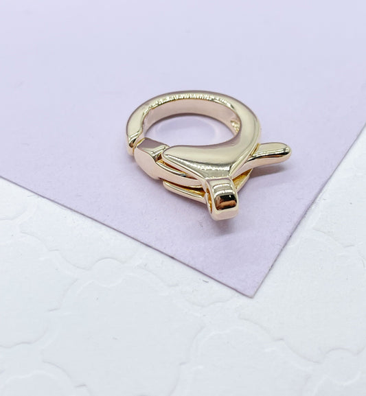 18k Gold Filled Plain Crab Claw Clasp