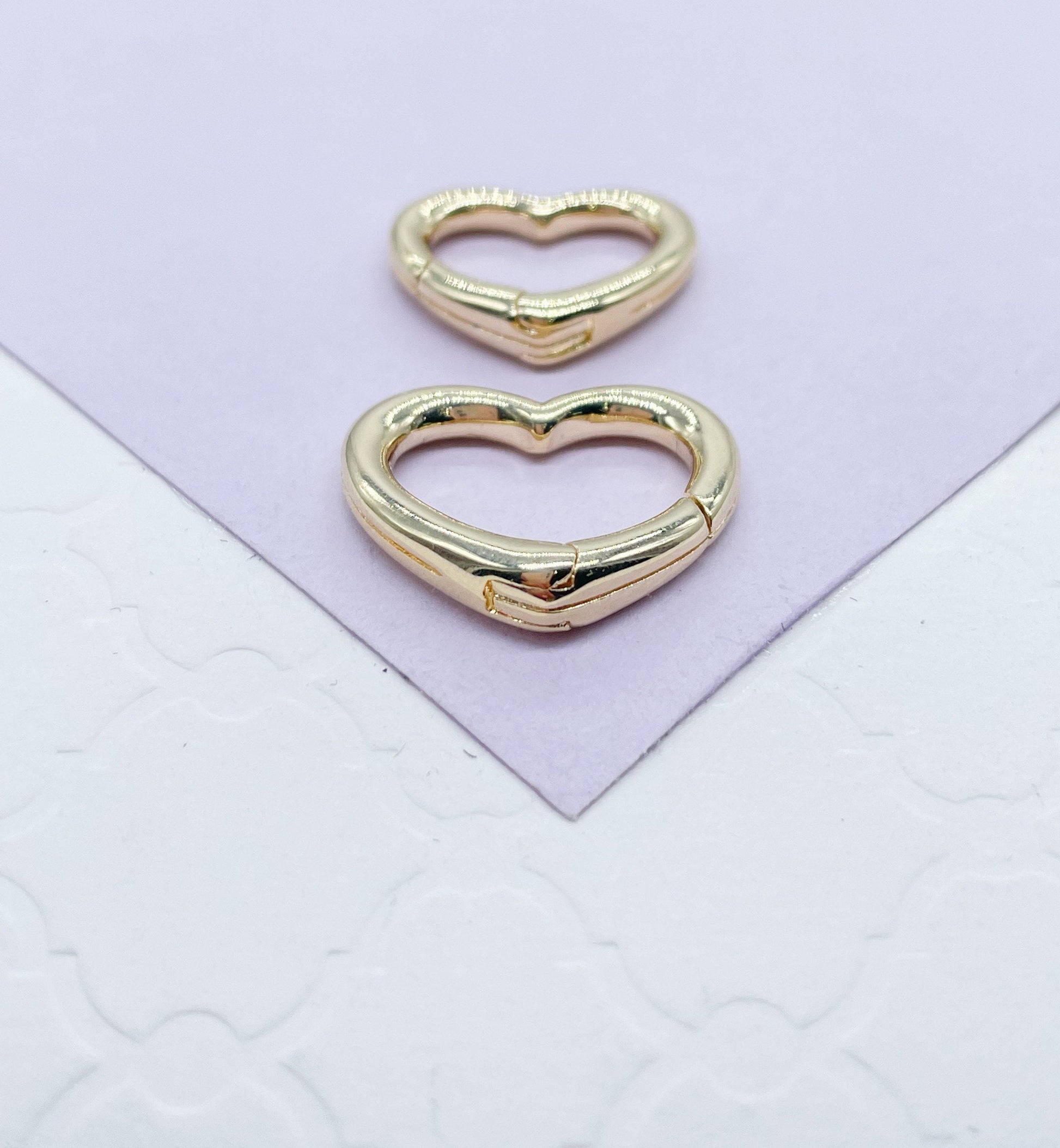 18k Gold Filled Carabiner Snap Lock, Connector Chain Pendants & Charms, Creative Styling Parts Components
