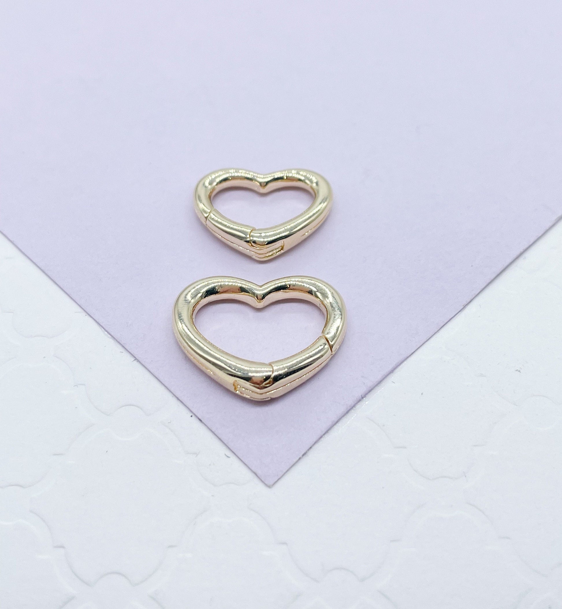 18k Gold Filled Carabiner Snap Lock, Connector Chain Pendants & Charms, Creative Styling Parts Components