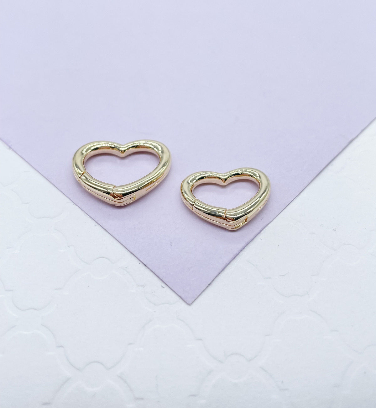 18k Gold Filled Carabiner Snap Lock, Connector Chain Pendants & Charms, Creative Styling Parts Components
