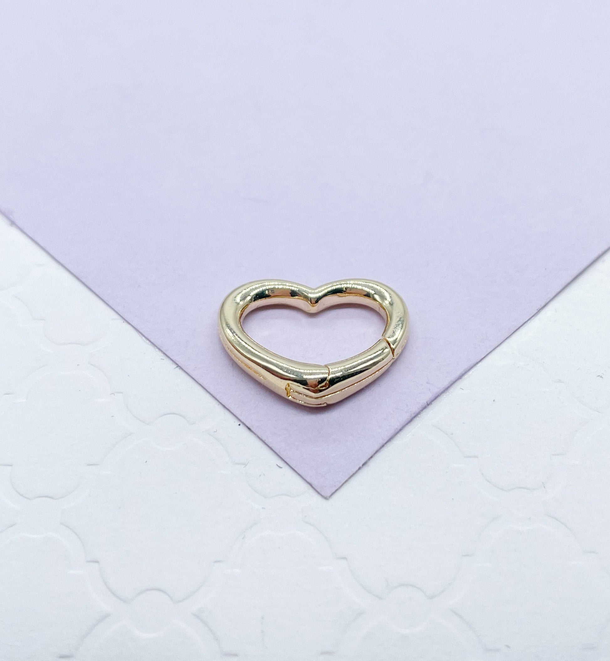 18k Gold Filled Carabiner Snap Lock, Connector Chain Pendants & Charms, Creative Styling Parts Components