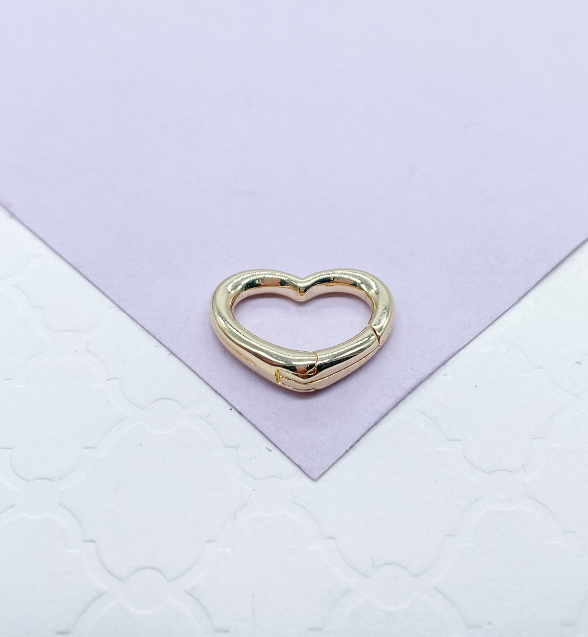 18k Gold Filled Carabiner Snap Lock, Connector Chain Pendants & Charms, Creative Styling Parts Components