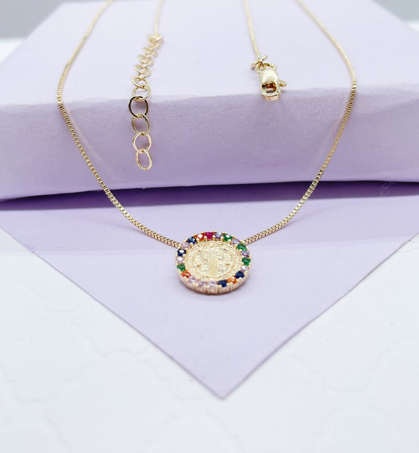 18k Gold Filled San Benito Charm Necklace