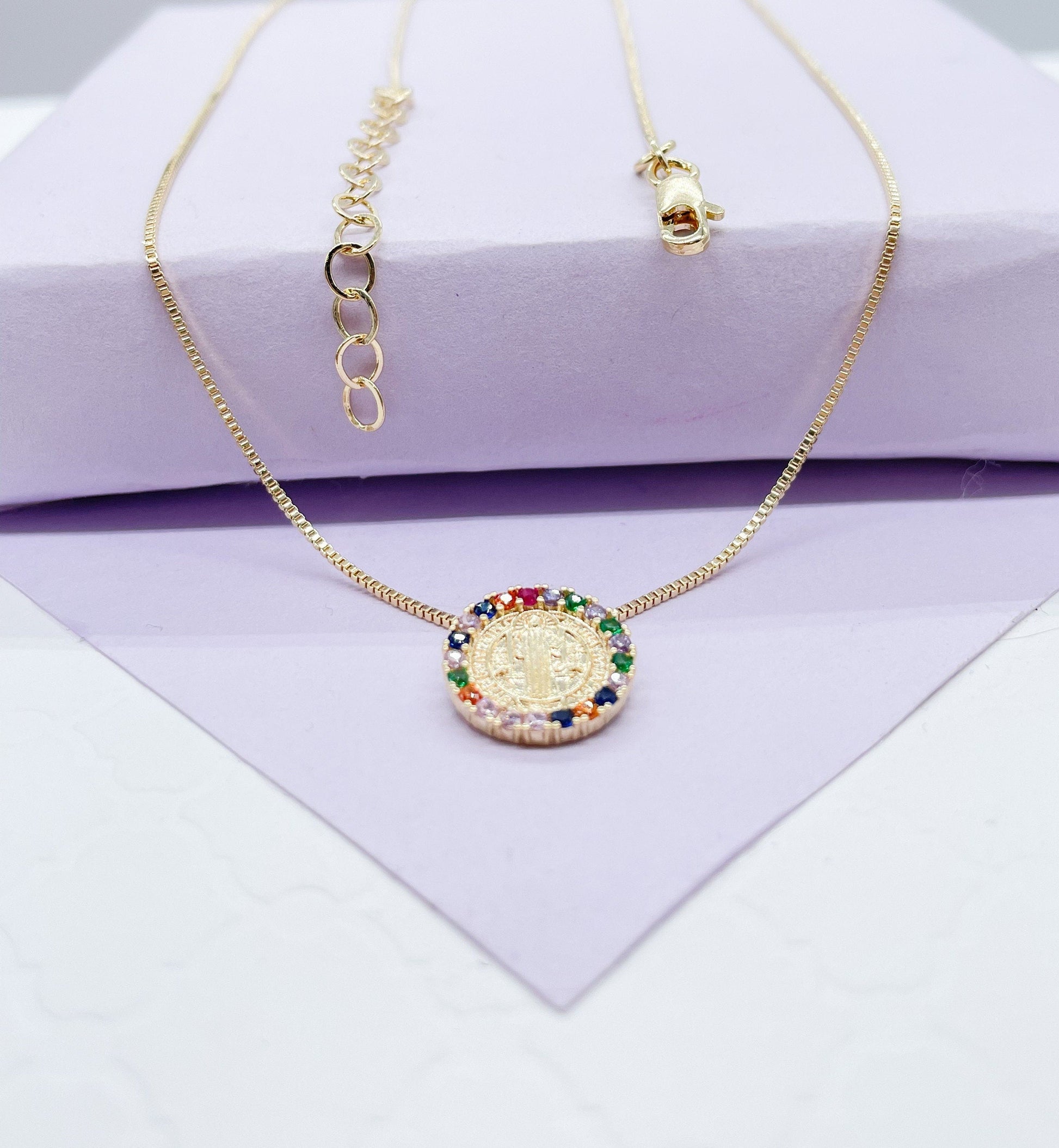 18k Gold Filled San Benito Charm Necklace