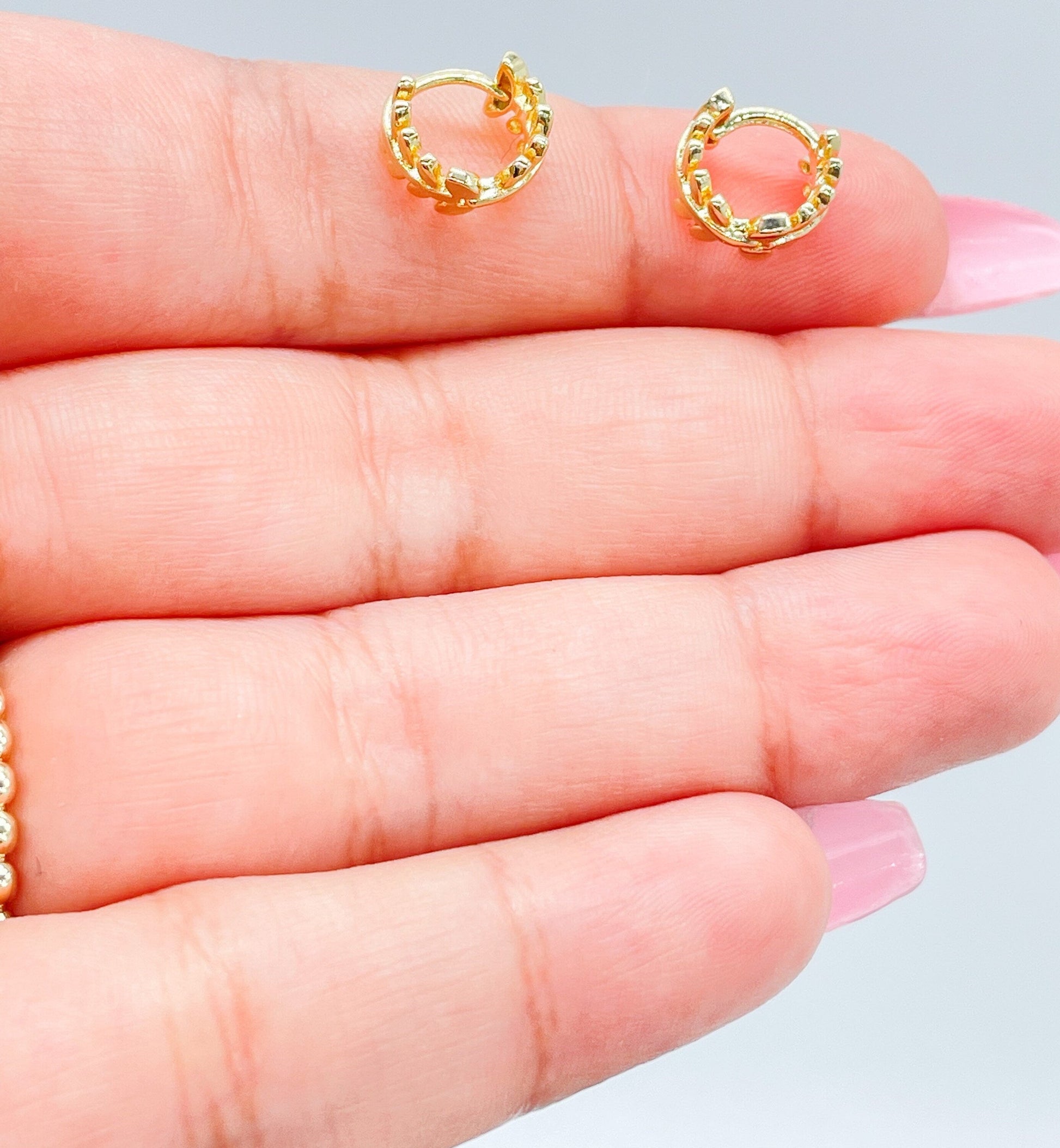 18k Gold Filled Extra Small Tree Leaf Earring