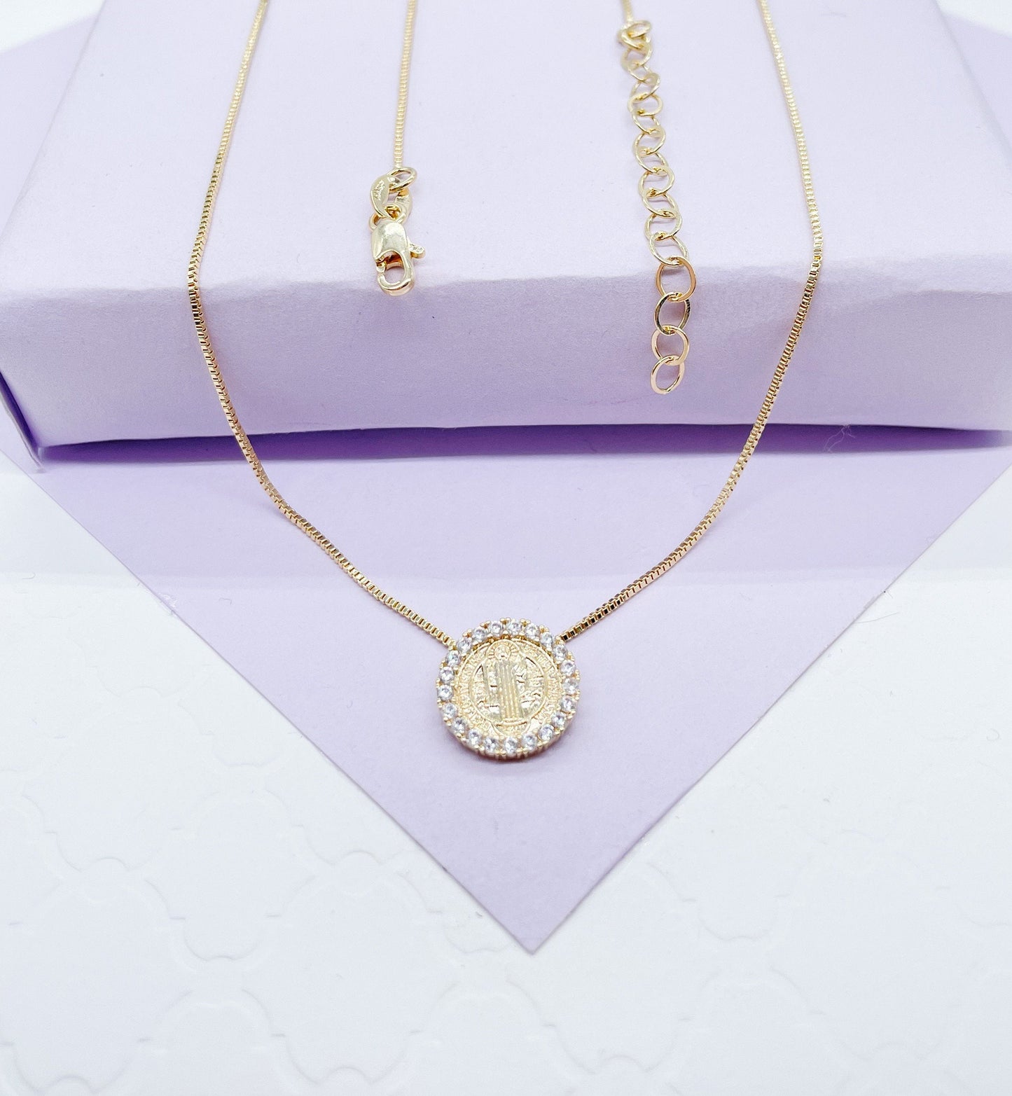 18k Gold Filled San Benito Charm Necklace