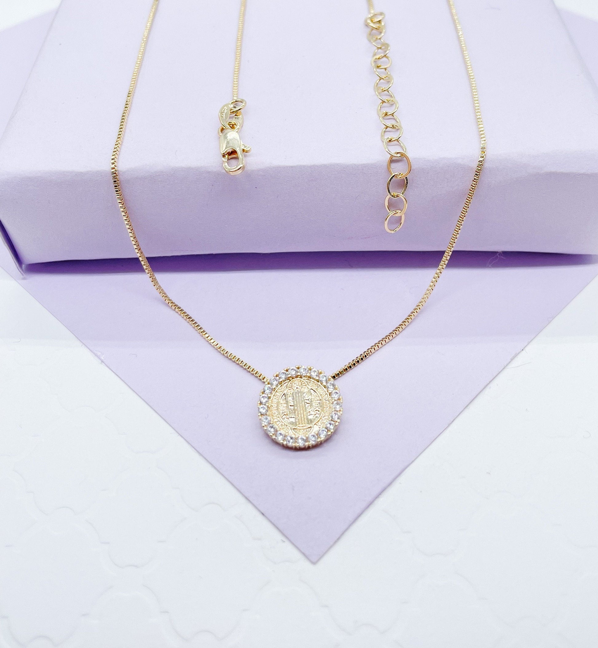 18k Gold Filled San Benito Charm Necklace