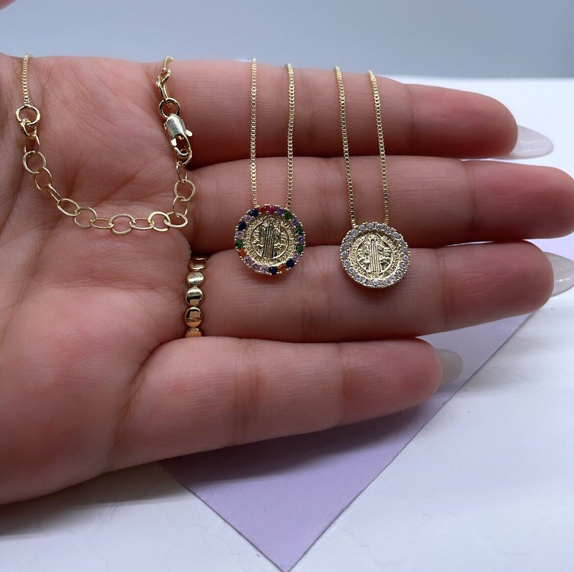 18k Gold Filled San Benito Charm Necklace