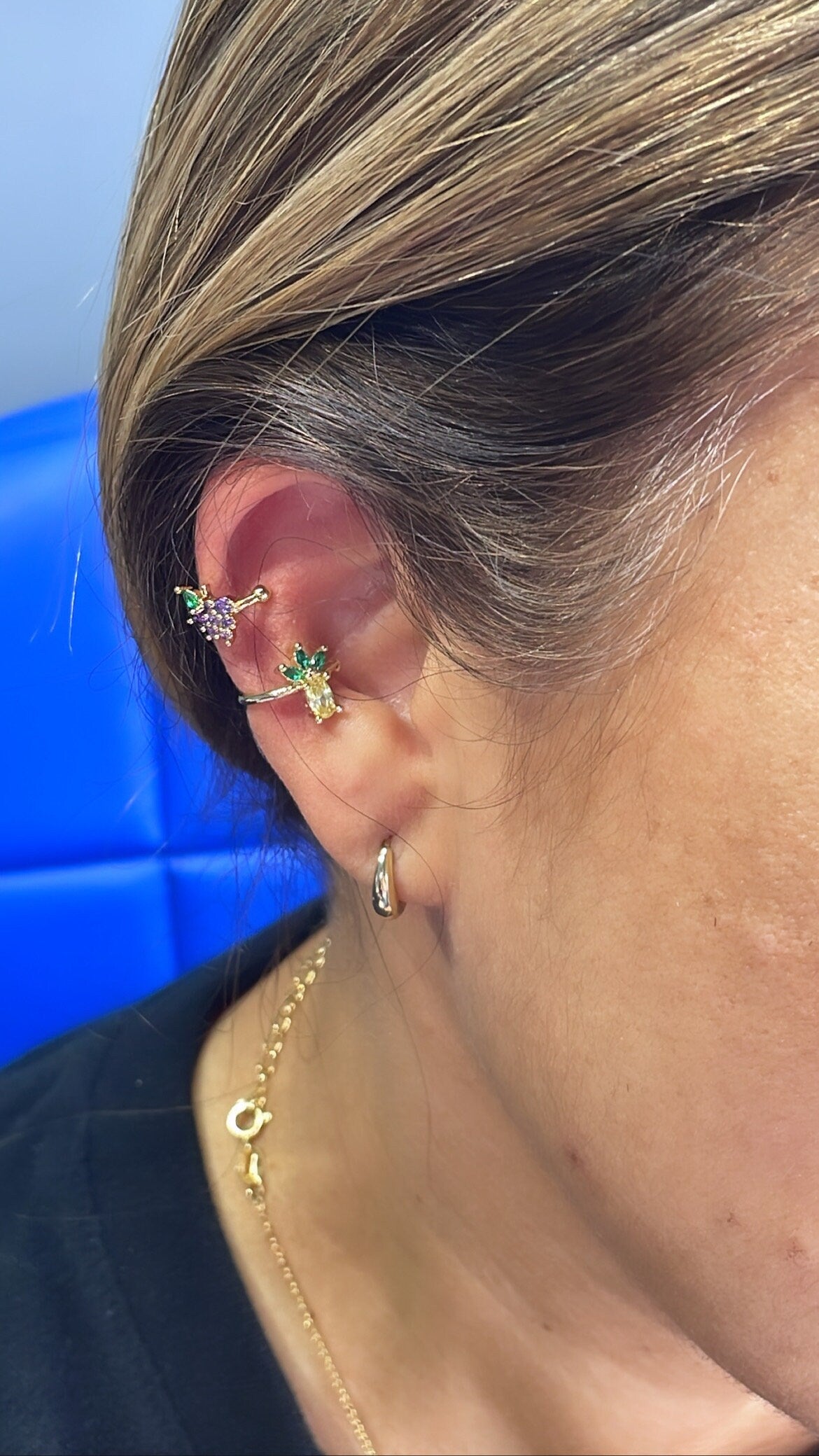 18k Gold Filled Fruit Themed Earring Cuffs