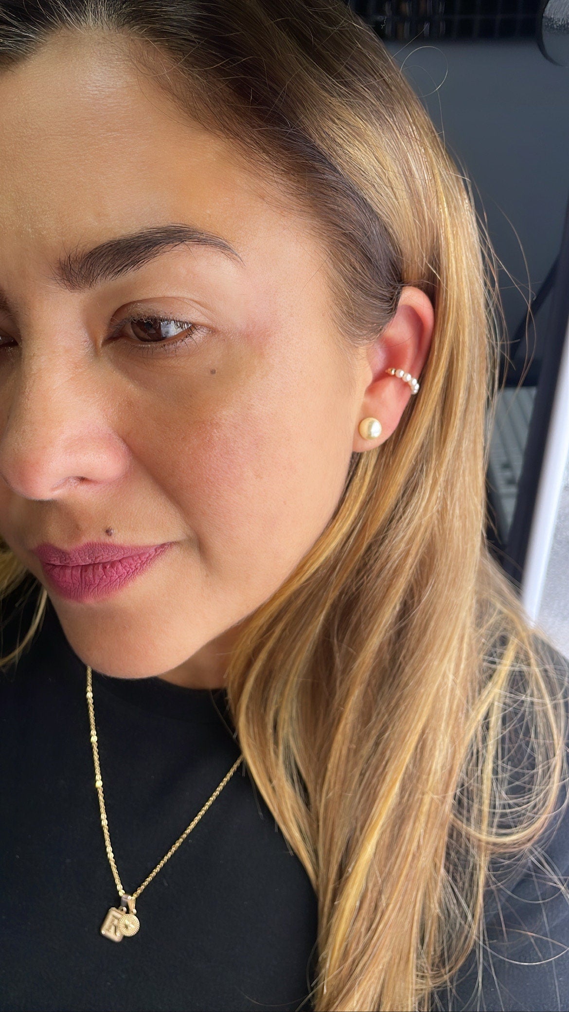 18k Gold Filled Beaded Ear Cuffs in Pearl Gold Bead Styles