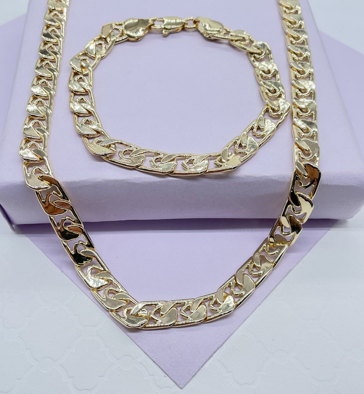 18k Gold Filled Fancy Wave Bracelet Hypoallergenic Jewelry Wholesale