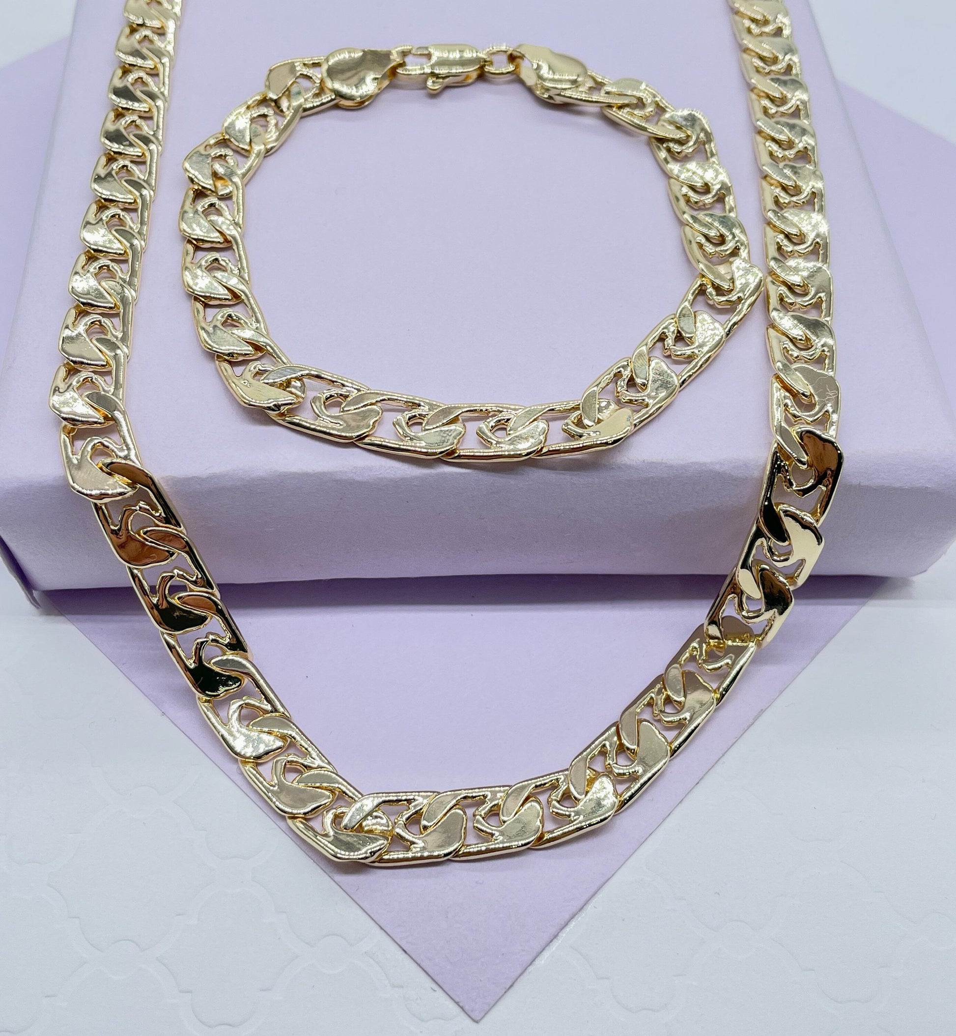 18k Gold Filled Fancy Wave Bracelet Hypoallergenic Jewelry Wholesale