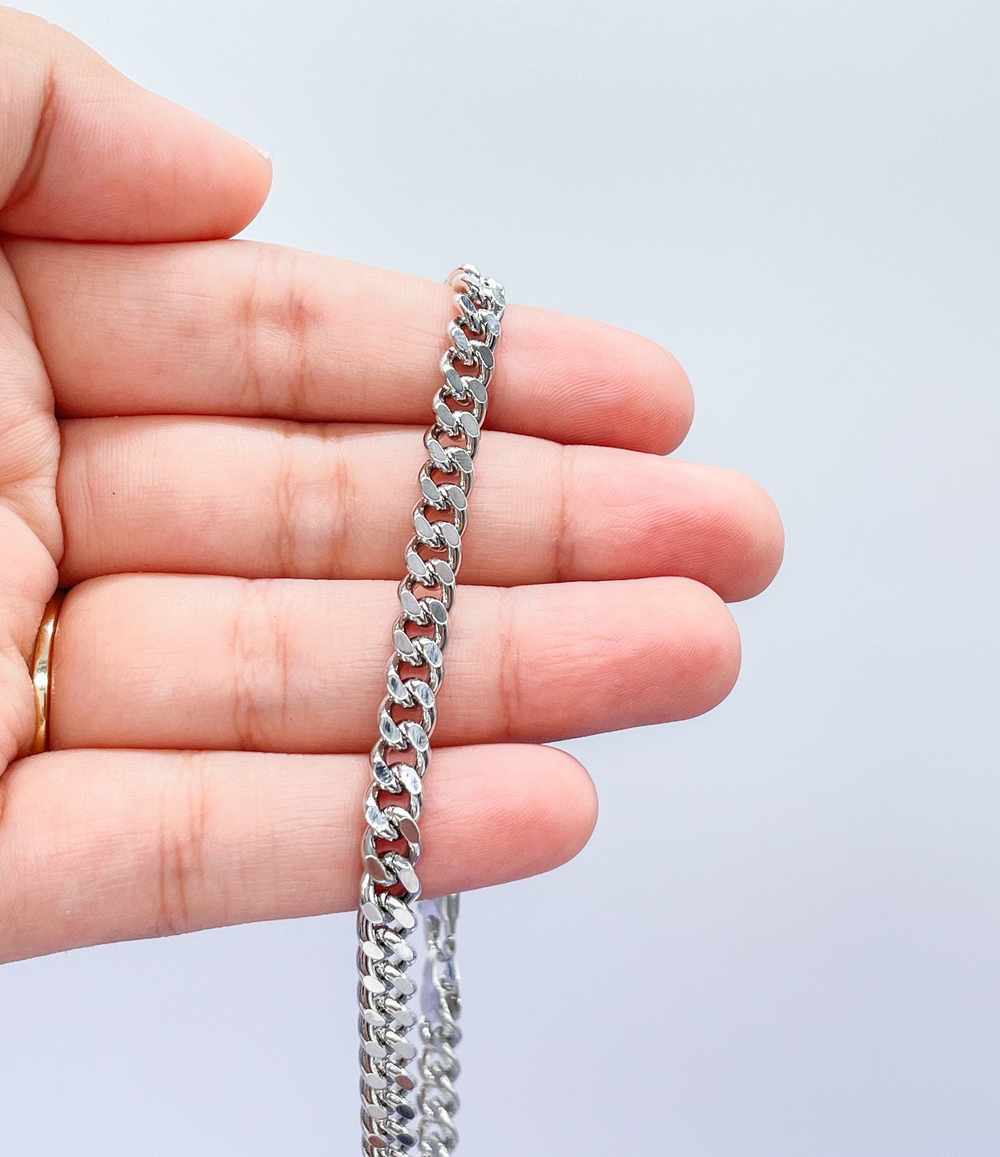 Anklet 18k Gold Filled 6mm Chunky Cuban Link, Gold Filled Curb Link Anklet,