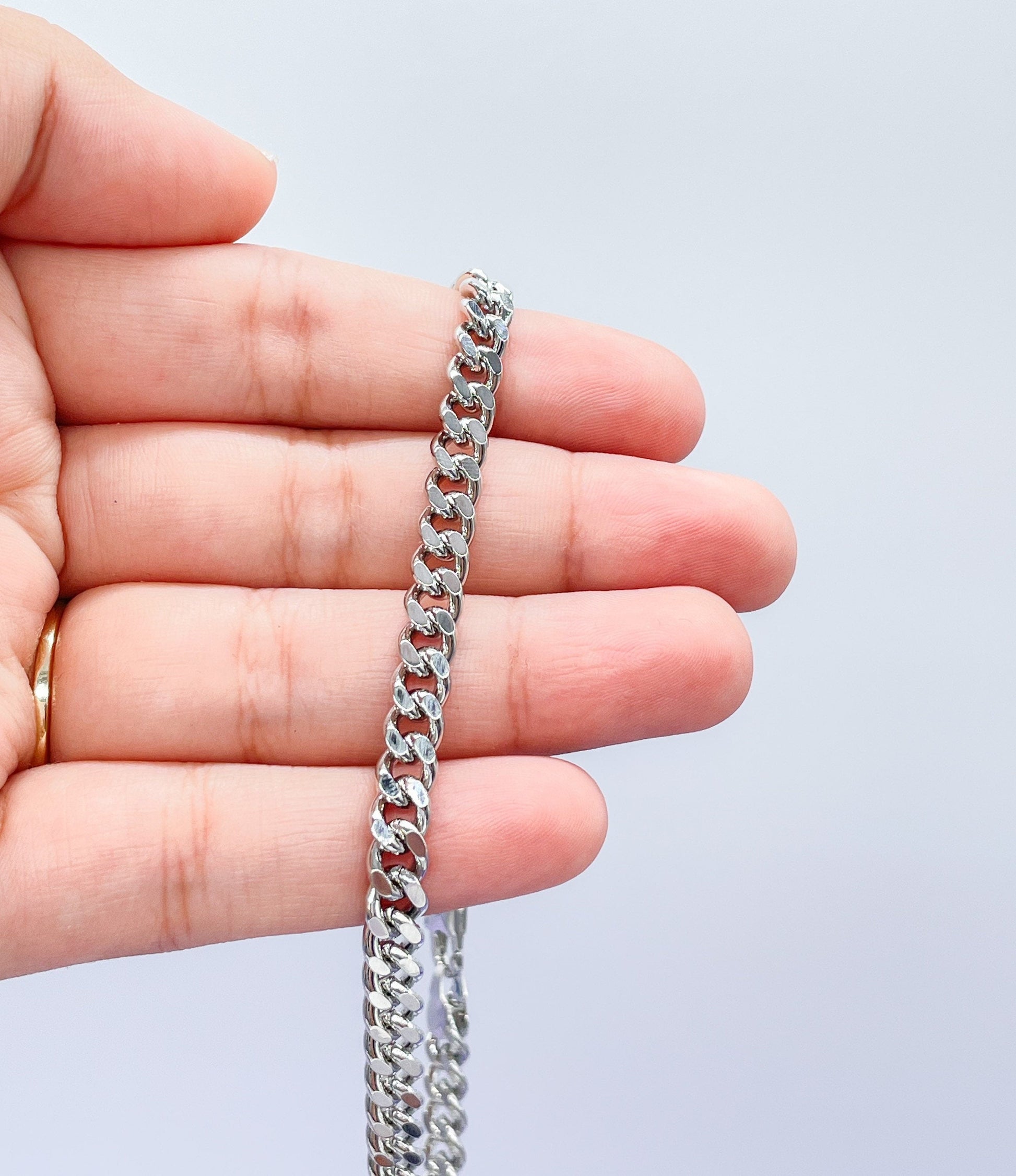 Anklet 18k Gold Filled 6mm Chunky Cuban Link, Gold Filled Curb Link Anklet,