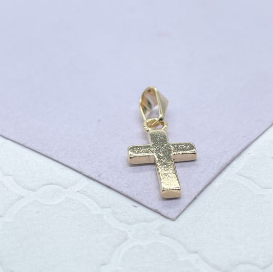 18k Gold Filled Smooth Plain Cross Pendant, Cross Jewelry