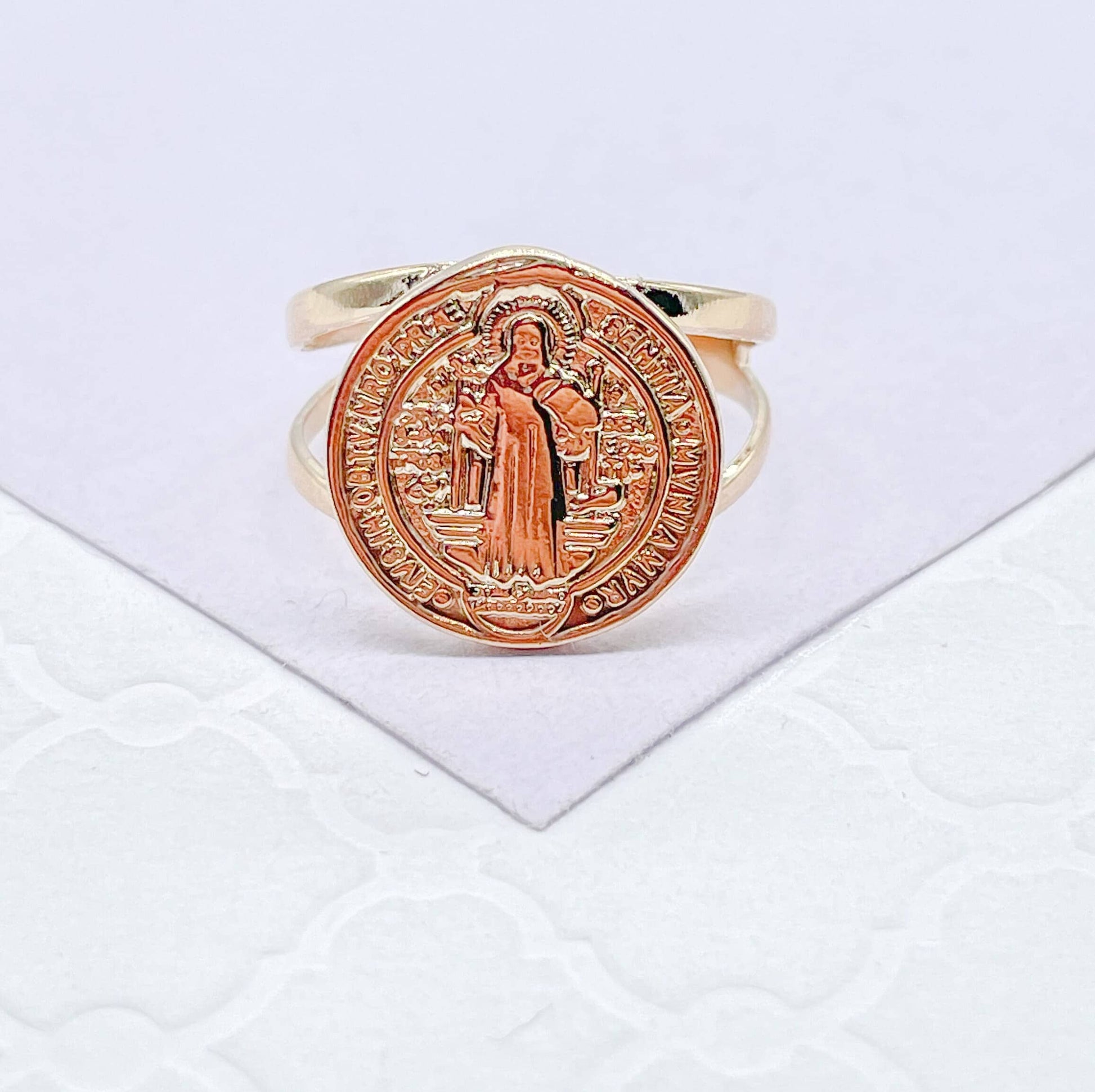18k Gold Filled Smooth Plain San Benito Ring