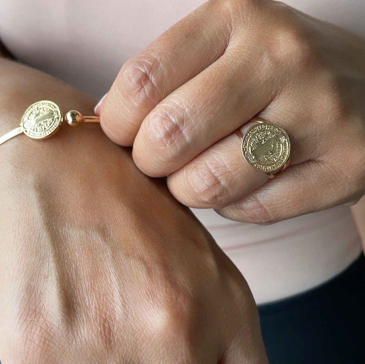 18k Gold Filled Smooth Plain San Benito Ring