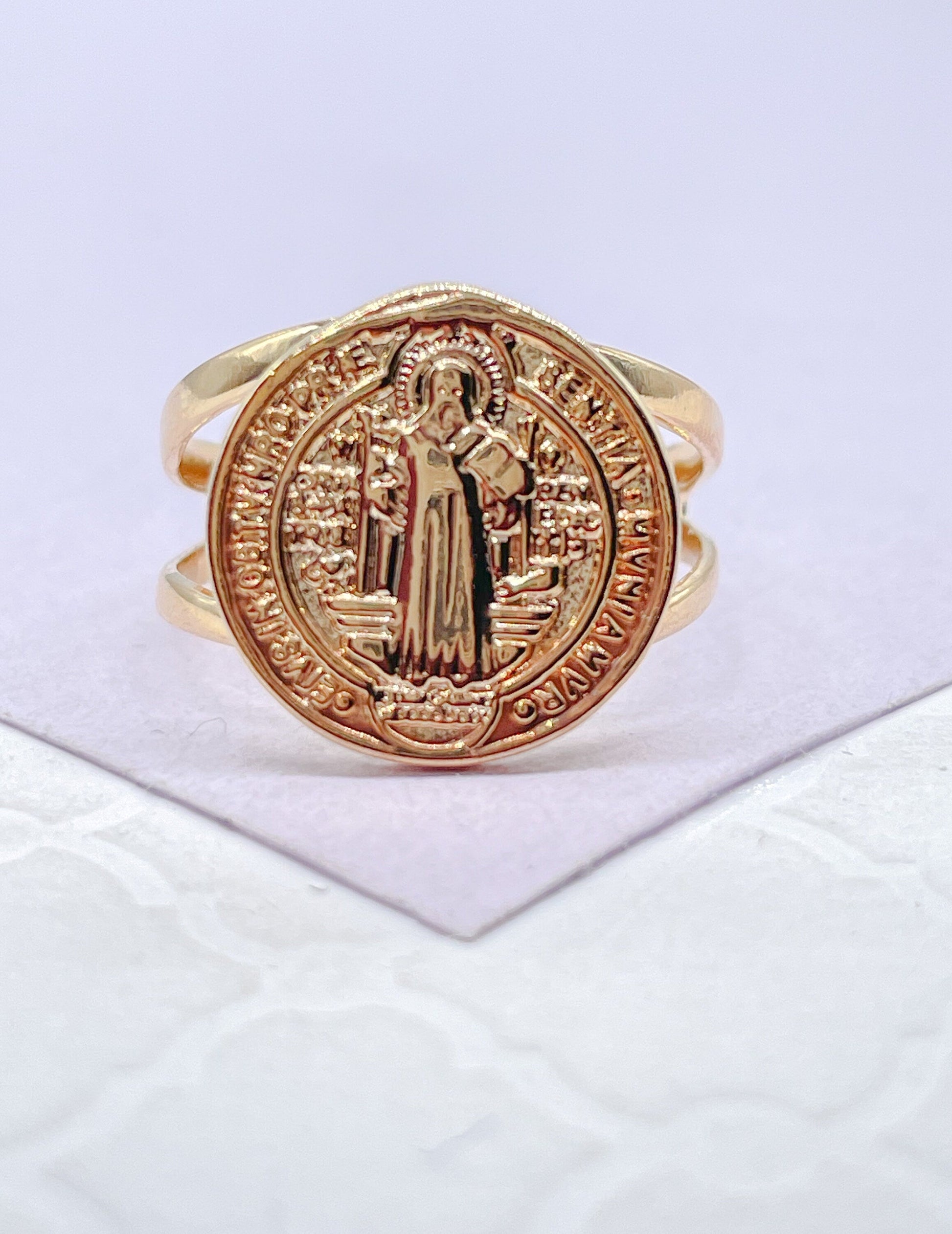 18k Gold Filled Smooth Plain San Benito Ring