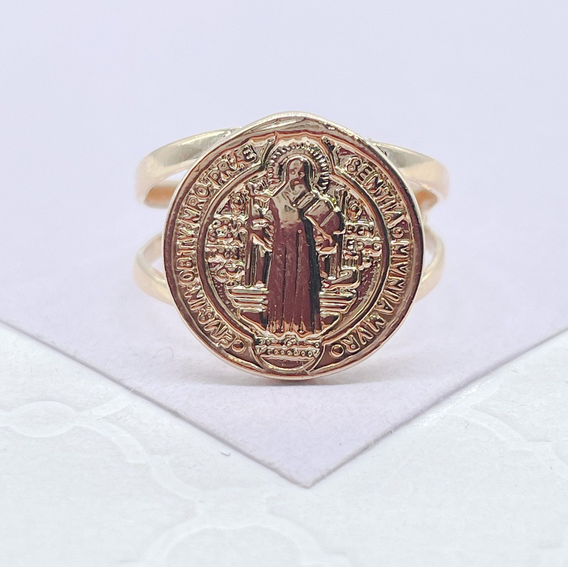 18k Gold Filled Smooth Plain San Benito Ring