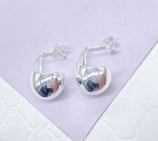 18k Gold Filled Chunky Smooth Tear Drop Earring