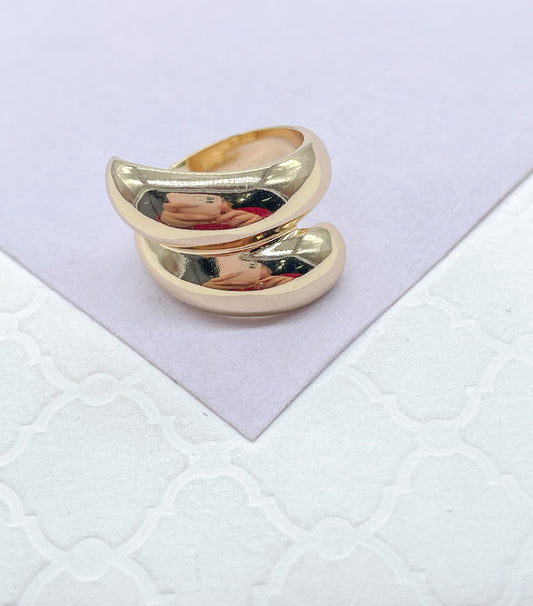 18k Chunky Gold Filled Wrap Ring