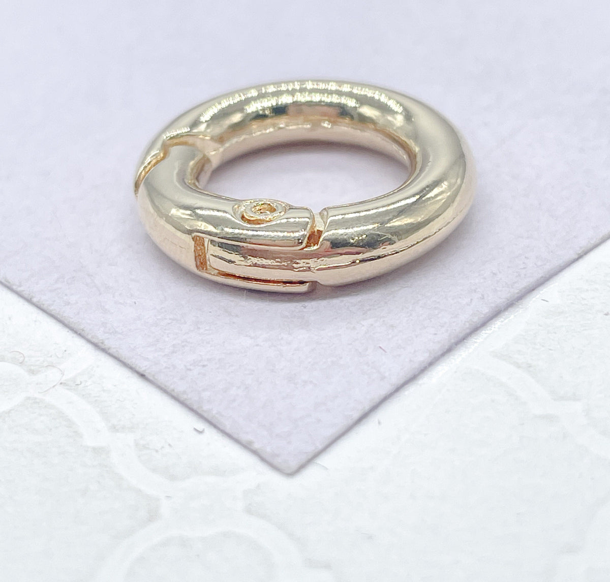 18k Gold Filled Large Smooth Clasp Madd for Jewlery Making