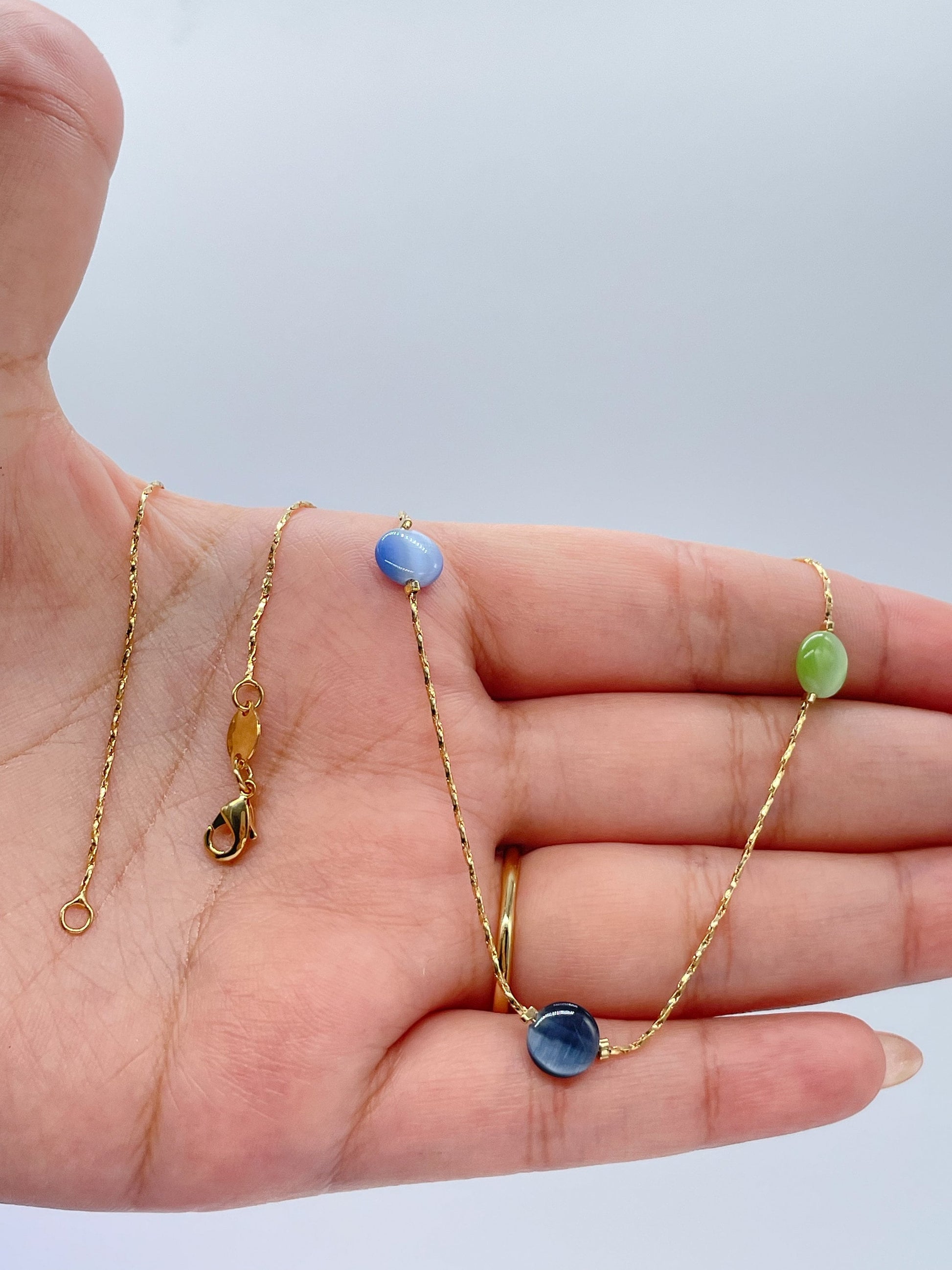 18k Gold Filled Dark Earth Tone Beaded Set, Sold separately