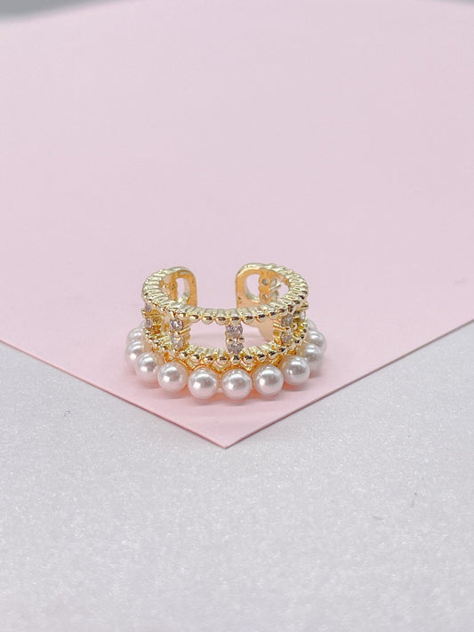 18k Gold Filled Beaded Ear Cuffs and Pearl Gold Bead Styles