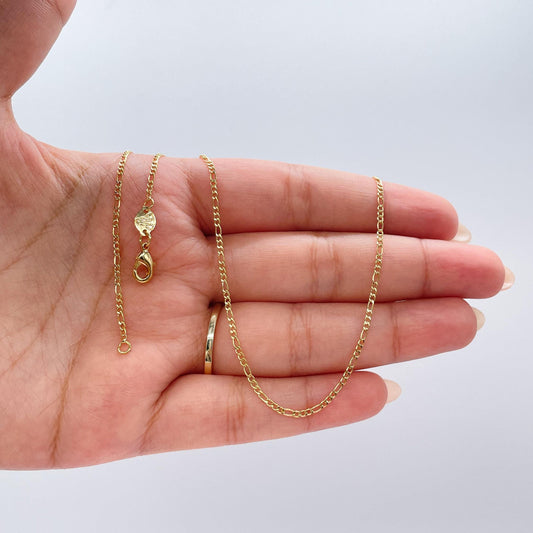 18k Gold Filled 20 inch 1.5mm Thick Figaro chain, Layering chain, Dainty Jewlery ,