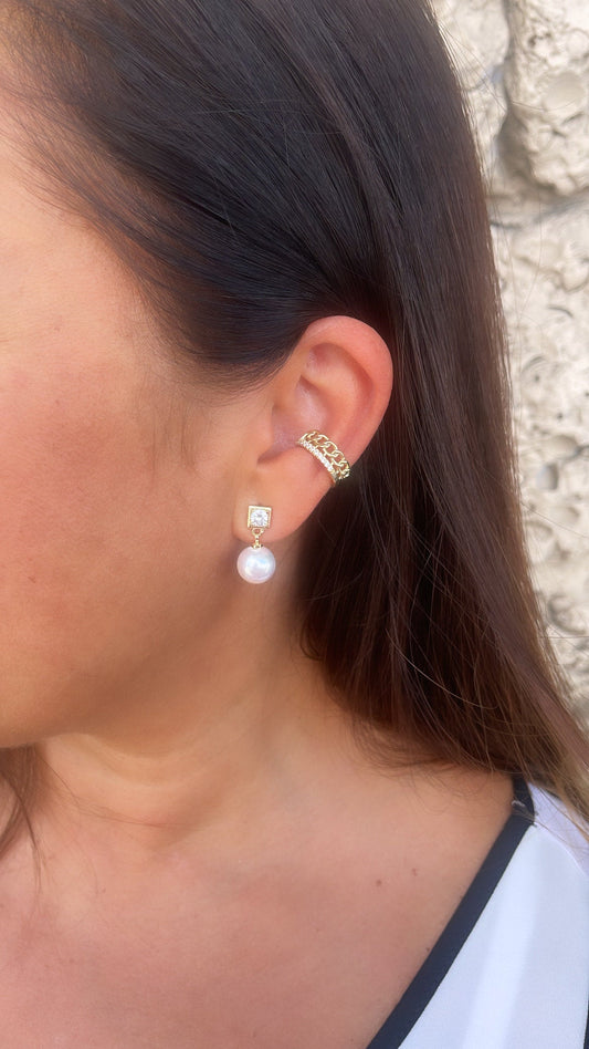 18k Gold Filled Cuban Link Ear Cuff