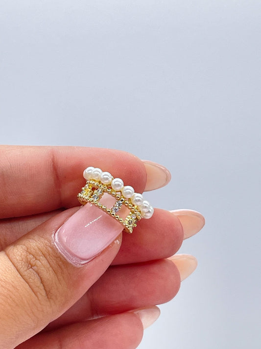 18k Gold Filled Beaded Ear Cuffs and Pearl Gold Bead Styles