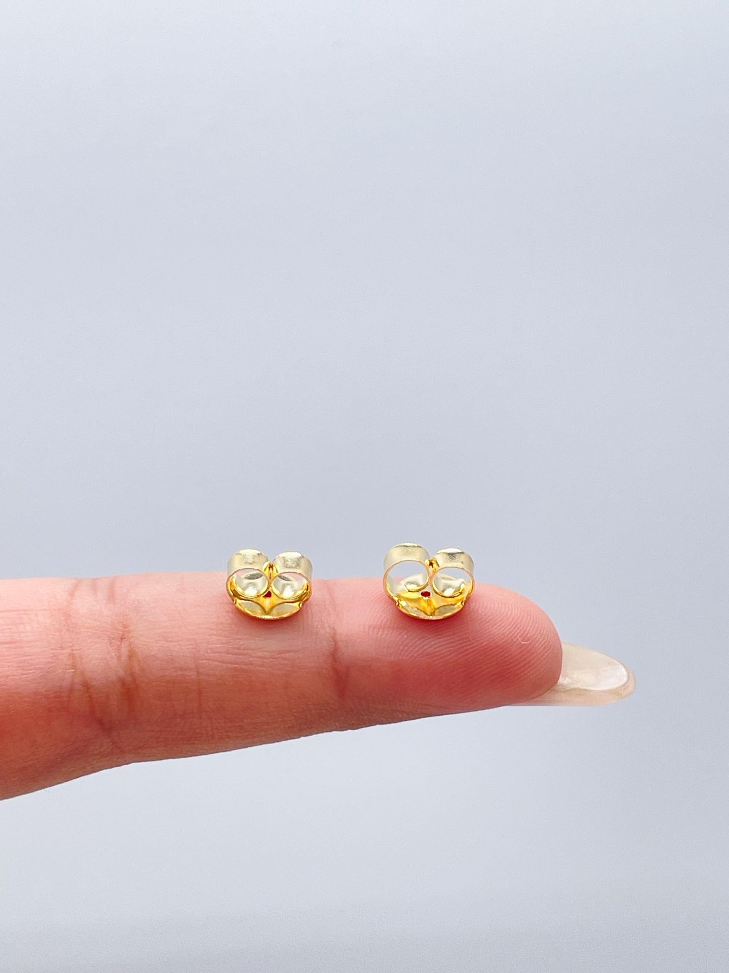 18k Gold Filled Butterfly Puffy XL Push Back Earrings Clutch Back Closure, Backings Jewelry Making Supplies