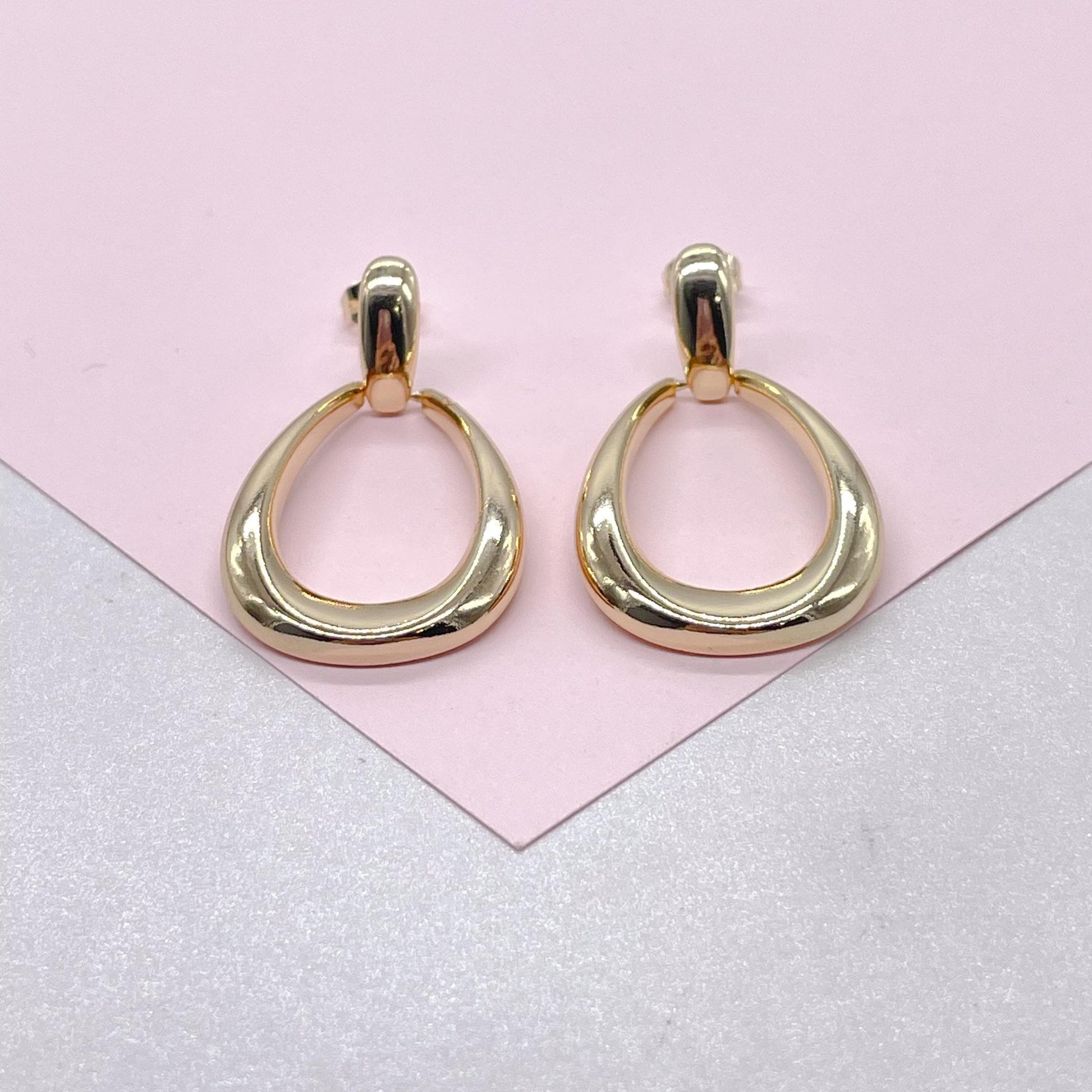 18k Gold Filled Smooth and Thin Drop Earrings