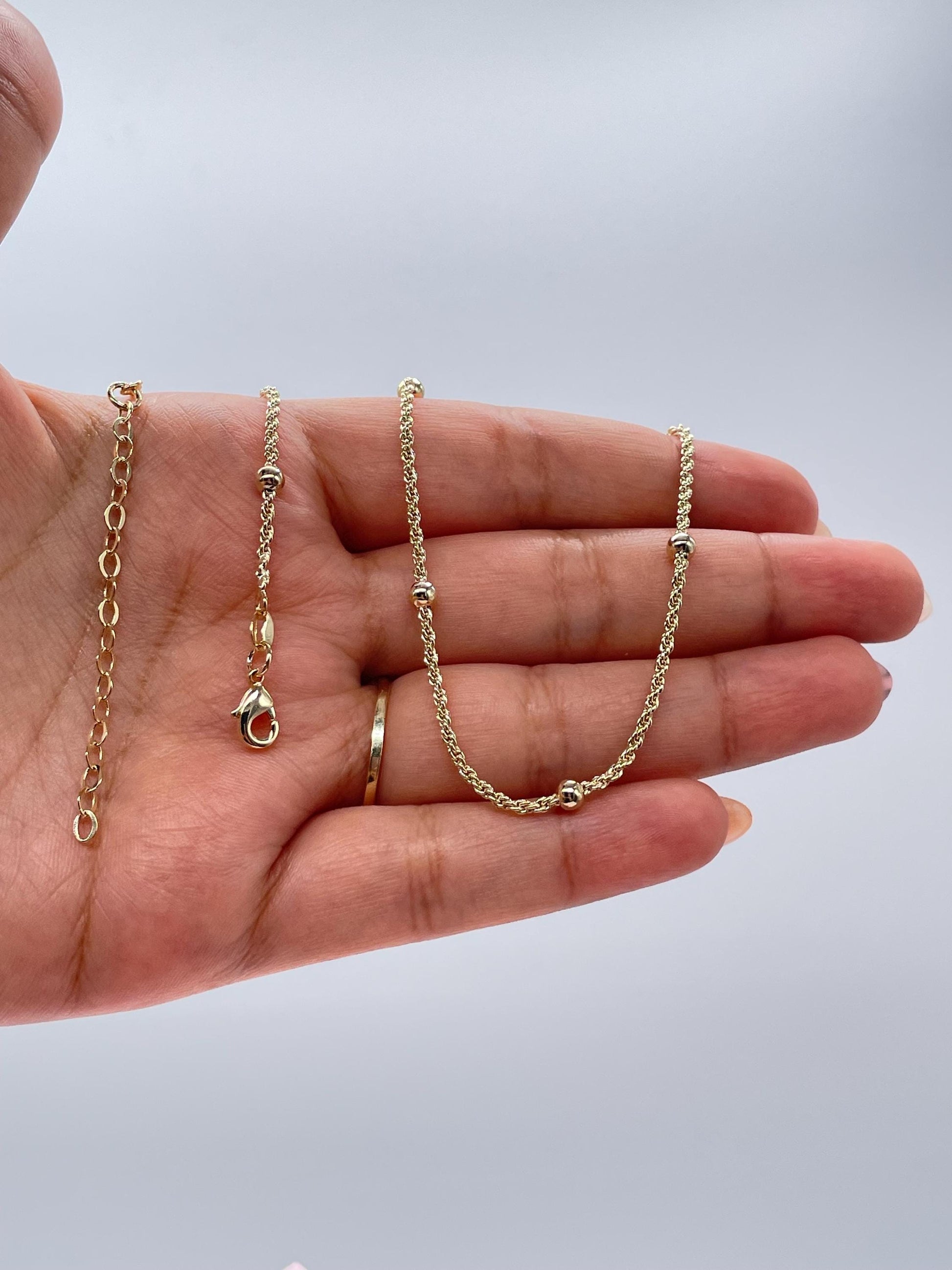18k Gold Filled 1.5mm Rope Chain Satellite Fusion